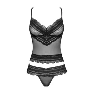 Ivannes Top & Tanga Schwarz von Obsessive