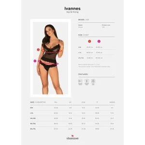 Ivannes Top & Tanga Schwarz von Obsessive