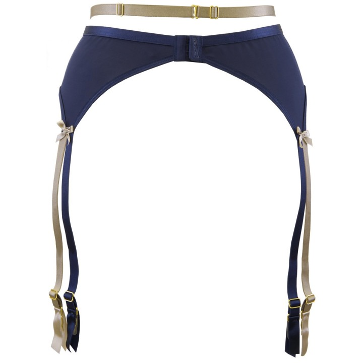 Strumpfgürtel Blau-Beige V-9332 von Axami | Fesselliebe.de