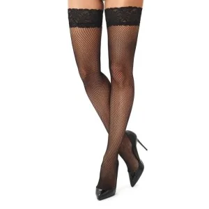 Netz Halterlose schwarz H004 von Kotek kaufen | Fesselliebe