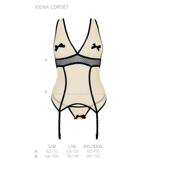 Viena Korsett & Tanga beige von Passion-Exklusiv kaufen | Fesselliebe