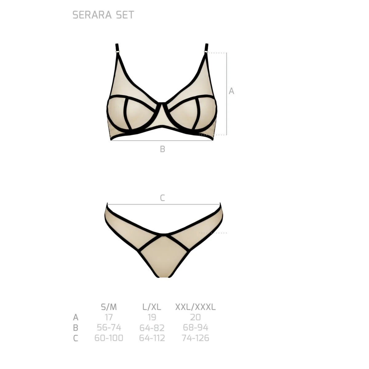 Serara 2er Set beige von Passion-Exklusiv kaufen | Fesselliebe
