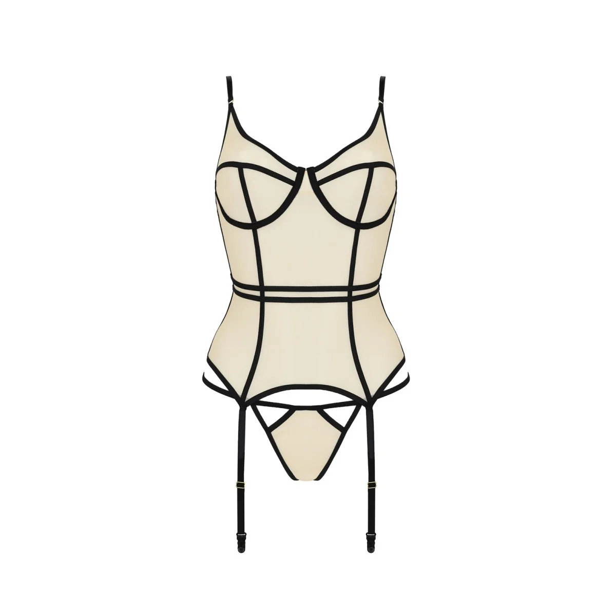 Serara Korsett & Tanga beige von Passion-Exklusiv kaufen | Fesselliebe