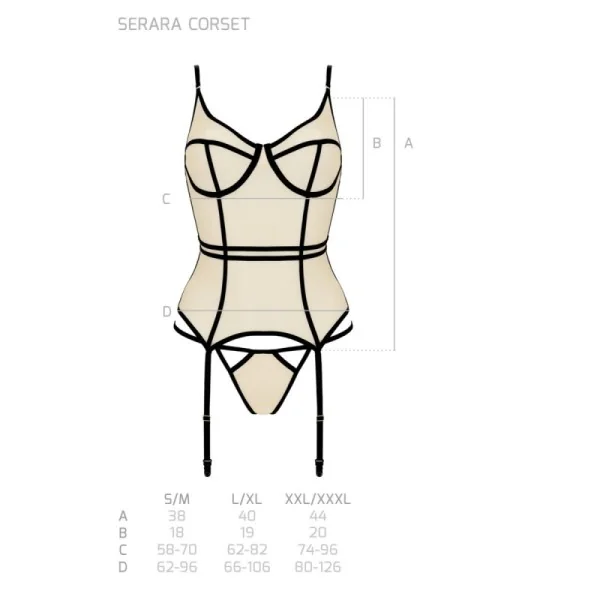 Serara Korsett & Tanga beige von Passion-Exklusiv kaufen | Fesselliebe