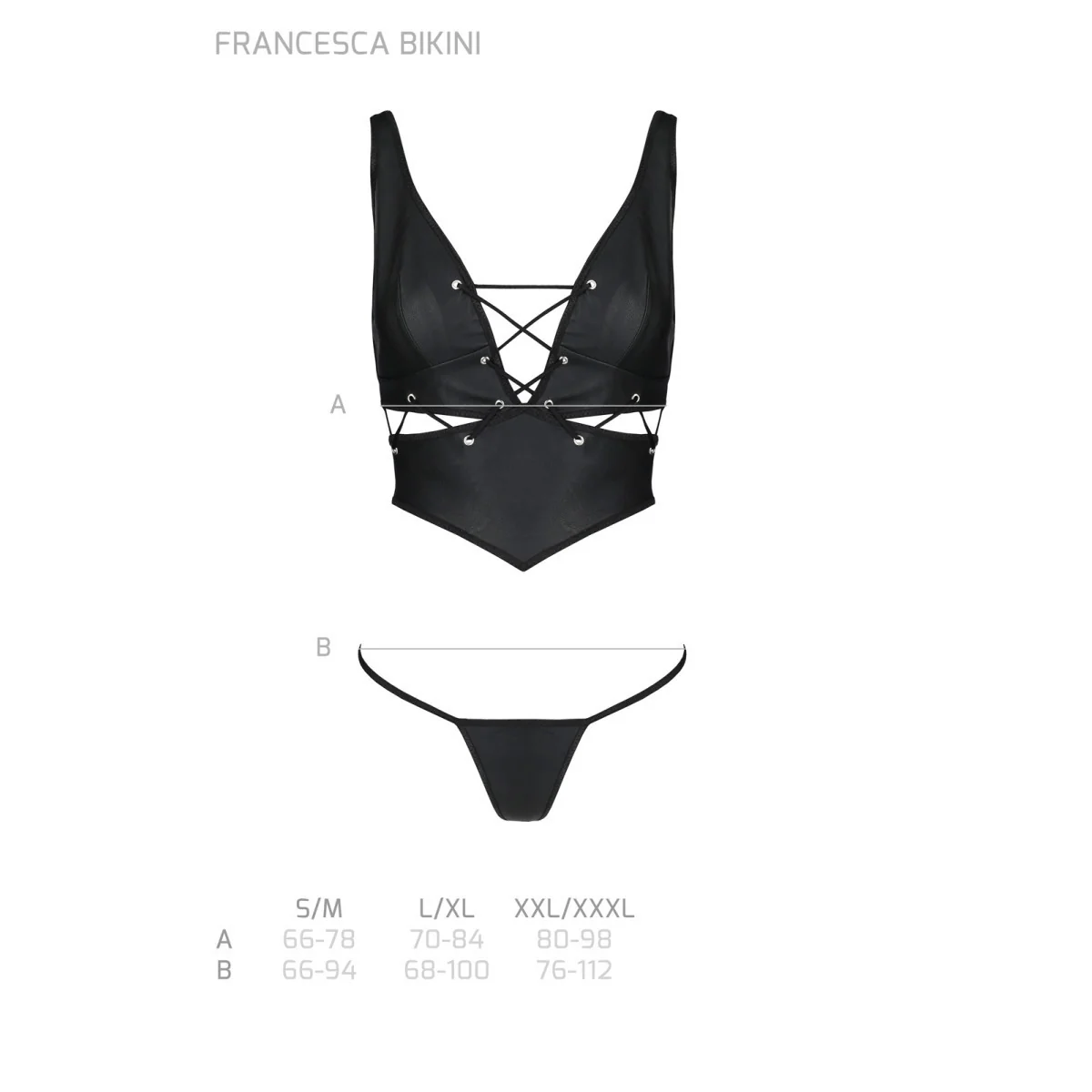 Francesca Bikini 2er Set schwarz von Passion-Exklusiv kaufen | Fesselliebe