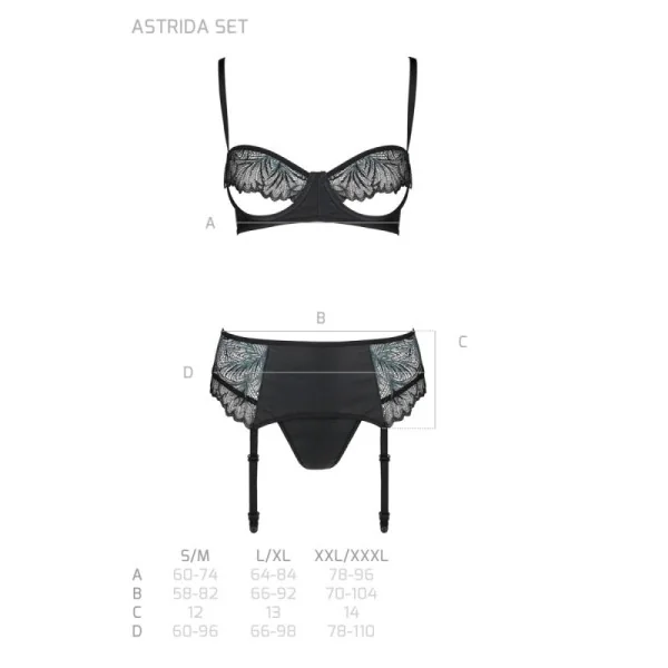 Astrida 3er Set schwarz von Passion-Exklusiv kaufen | Fesselliebe