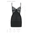 Astrida Chemise & Tanga Schwarz von Passion-Exklusiv