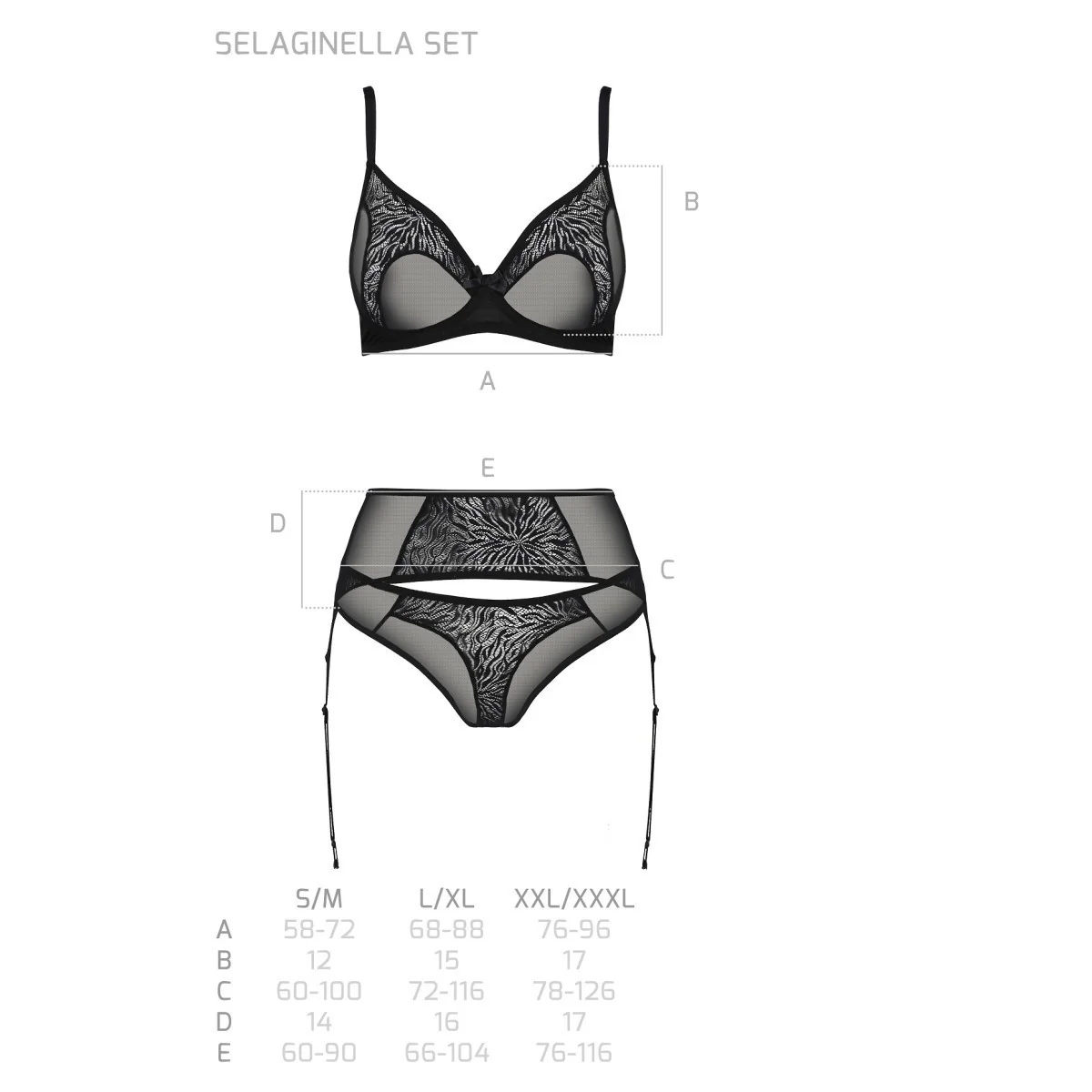 Eco Selaginella 3er Set schwarz von Passion Eco Collection kaufen | Fesselliebe