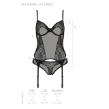 Eco Selaginella Korsett & Tanga Schwarz von Passion Eco Collection | Fesselliebe.de