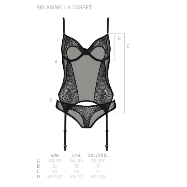 Eco Selaginella Korsett & Tanga schwarz von Passion Eco Collection kaufen | Fesselliebe