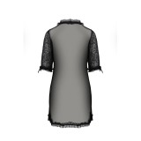 Eco Selaginella Peignoir Schwarz von Passion Eco Collection | Fesselliebe.de