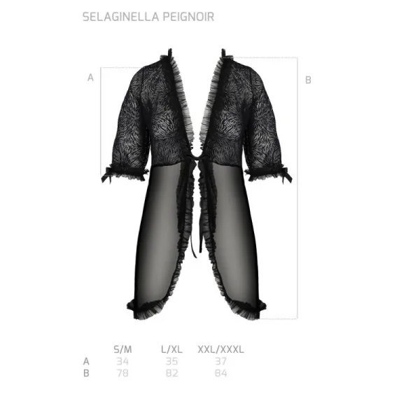 Eco Selaginella Peignoir schwarz von Passion Eco Collection kaufen | Fesselliebe