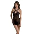 Eco Selaginella Chemise & Tanga Schwarz von Passion Eco Collection