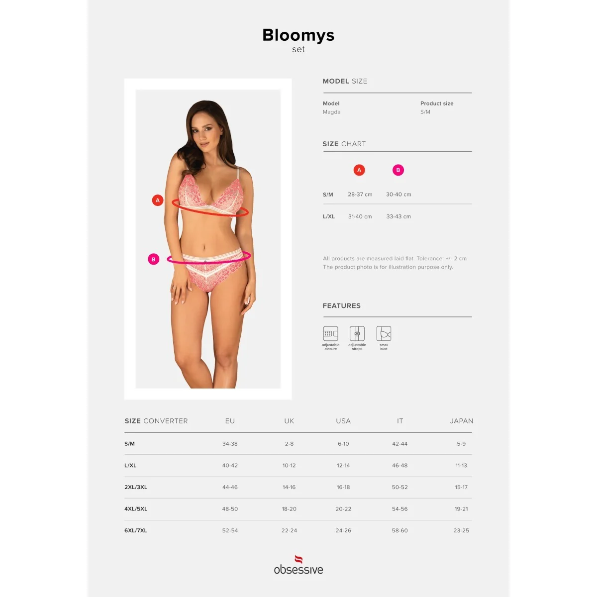 Bloomys 2er Set Pink-weiß von Obsessive kaufen | Fesselliebe