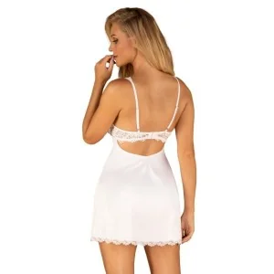 Amor Blanco Bügel Chemise & Tanga Weiss von Obsessive