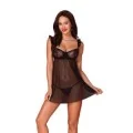 Milagros Chemise & Tanga Schwarz von Avanua