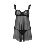 Milagros Chemise & Tanga Schwarz von Avanua | Fesselliebe.de