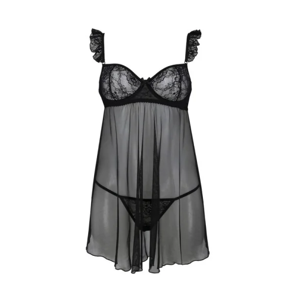 Milagros Chemise & Tanga schwarz von Avanua kaufen | Fesselliebe