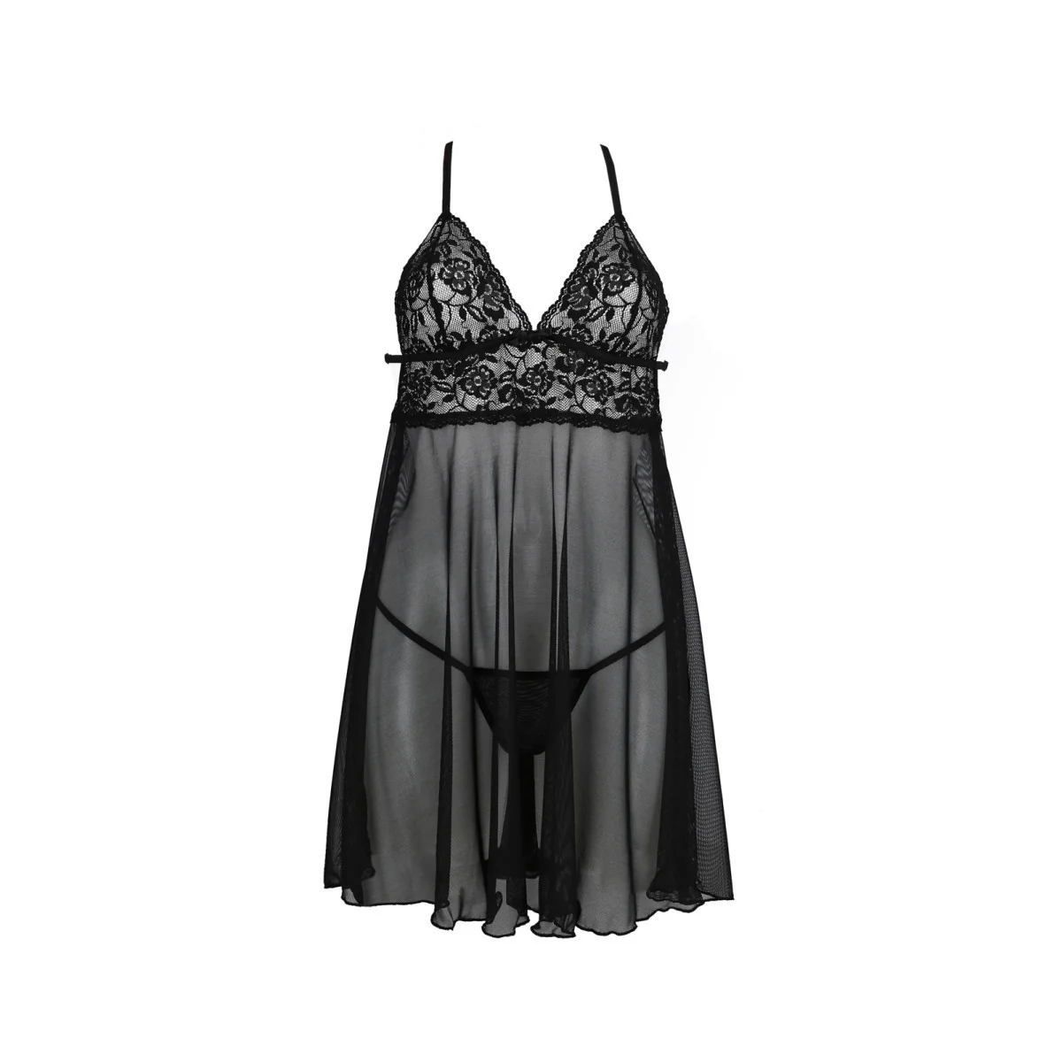 Leslie Chemise & Tanga schwarz von Avanua kaufen | Fesselliebe