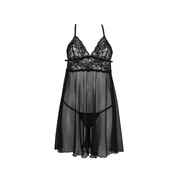 Leslie Chemise & Tanga schwarz von Avanua kaufen | Fesselliebe