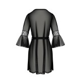 Eco Leafa Peignoir Schwarz von Passion Eco Collection | Fesselliebe.de