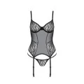 Eco Leafa Korsett & Tanga Schwarz von Passion Eco Collection