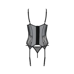 Eco Leafa Korsett & Tanga Schwarz von Passion Eco Collection
