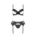 Eco Kerria 3er Set mit offenem BH Schwarz von Passion Eco Collection