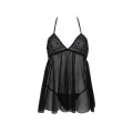 Eco Kerria Chemise & Tanga Schwarz von Passion Eco Collection