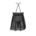 Eco Kerria Chemise & Tanga Schwarz von Passion Eco Collection