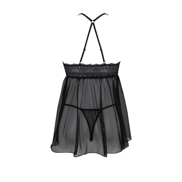 Eco Kerria Chemise & Tanga schwarz von Passion Eco Collection kaufen | Fesselliebe