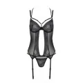 Eco Drosera Korsett & Tanga Schwarz von Passion Eco Collection