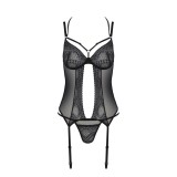 Eco Drosera Korsett & Tanga Schwarz von Passion Eco Collection | Fesselliebe.de