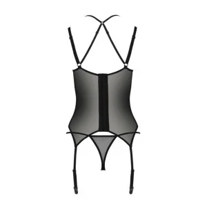 Eco Drosera Korsett & Tanga Schwarz von Passion Eco Collection