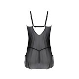Eco Drosera Chemise & Tanga Schwarz von Passion Eco Collection | Fesselliebe.de