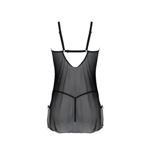 Eco Drosera Chemise & Tanga Schwarz von Passion Eco Collection