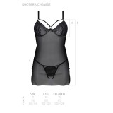 Eco Drosera Chemise & Tanga Schwarz von Passion Eco Collection | Fesselliebe.de