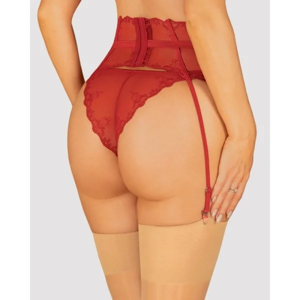 Lonesia Strumpfgürtel rot von Obsessive kaufen | Fesselliebe