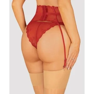 Lonesia Strumpfgürtel Rot von Obsessive