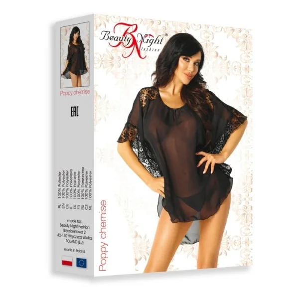 Poppy Chemise & Tanga schwarz von Beauty Night Fashion kaufen | Fesselliebe