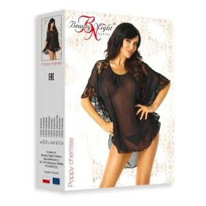 Poppy Chemise & Tanga Schwarz von Beauty Night Fashion