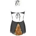 Babydoll & String Schwarz-Gold V-10029 von Axami