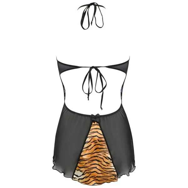 Babydoll & String schwarz-gold V-10029 von Axami kaufen | Fesselliebe