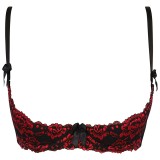 BH Schwarz-Rot mit Offenen Cups V-10011 von Axami | Fesselliebe.de