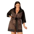 Allunes Peignoir Schwarz-Leo Size Plus von Obsessive