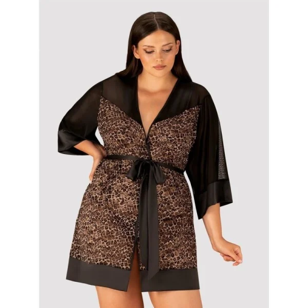 Allunes Peignoir schwarz-Leo Size Plus von Obsessive kaufen | Fesselliebe