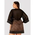 Allunes Peignoir Schwarz-Leo Size Plus von Obsessive
