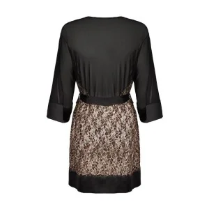 Allunes Peignoir Schwarz-Leo Size Plus von Obsessive