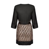 Allunes Peignoir Schwarz-Leo von Obsessive | Fesselliebe.de