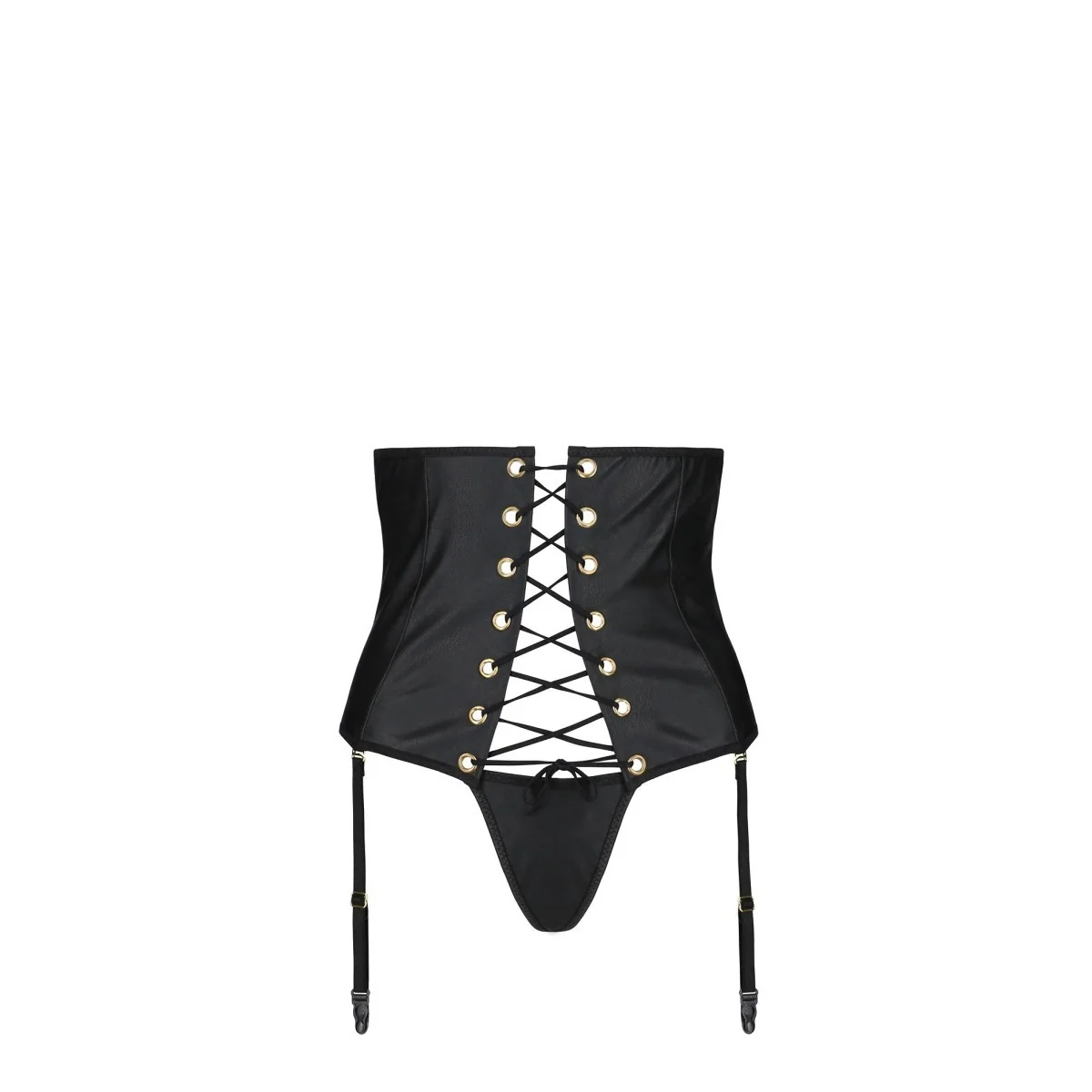 Celin Korsett & Tanga schwarz von Passion-Exklusiv kaufen | Fesselliebe